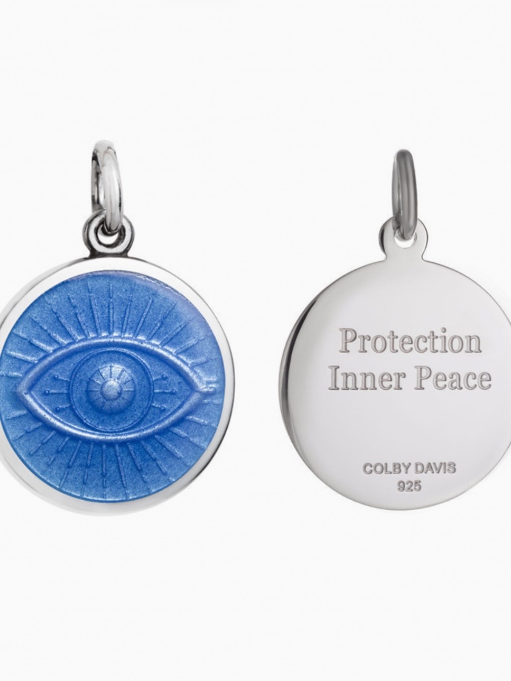 EVIL EYE “ PROTECTION AND INNER PEACE “ PENDANT STERLING SILVER PENDANT ONLY 925